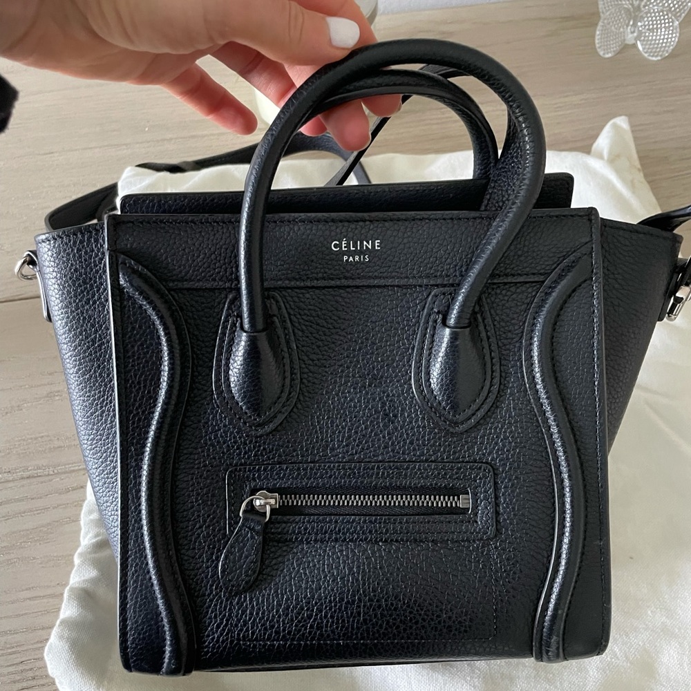Celine nano luggage handbag